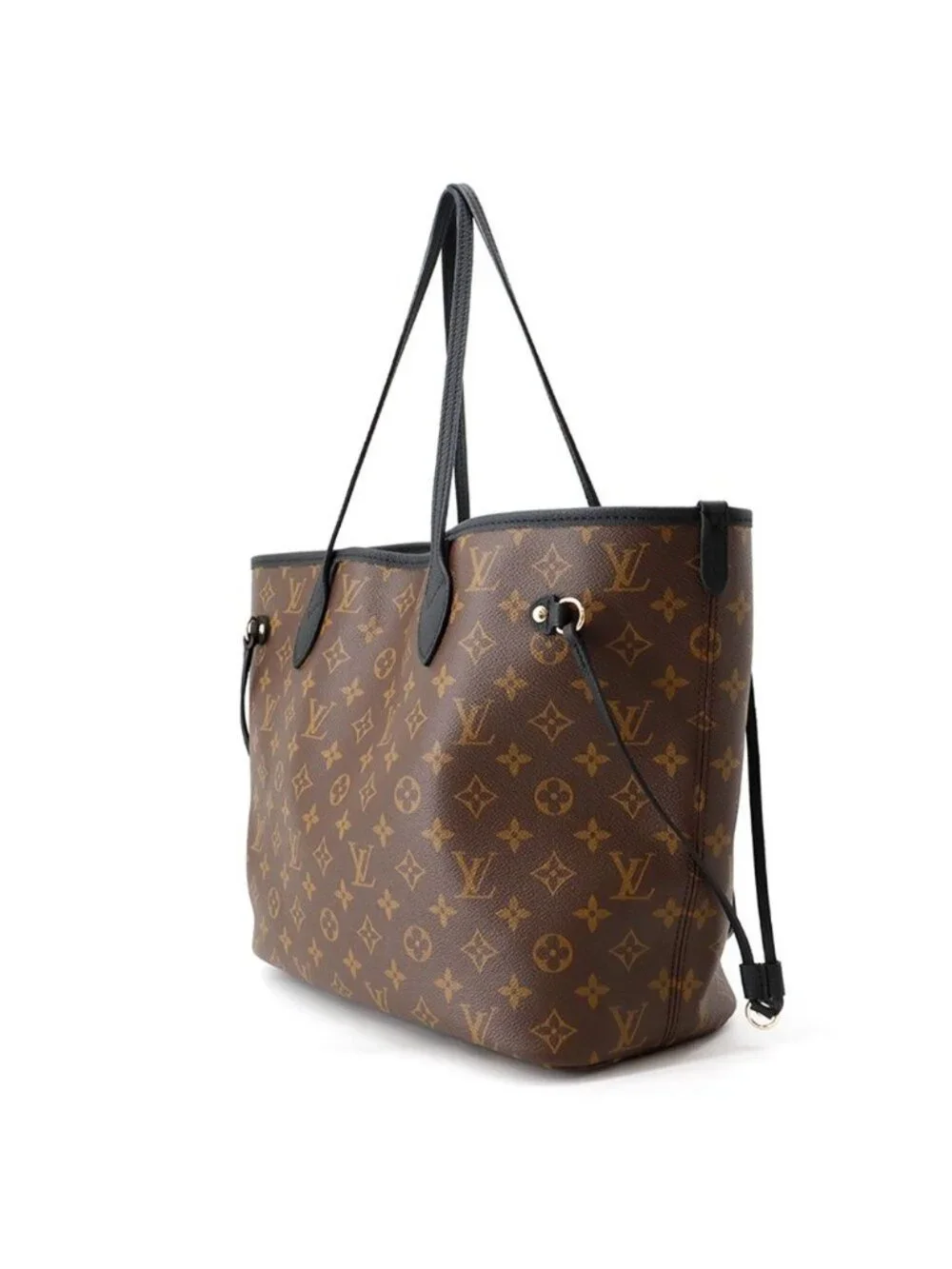 Louis Vuitton Tote Bag Monogram Gray Leather Neverfull Inside Out MM Reversible